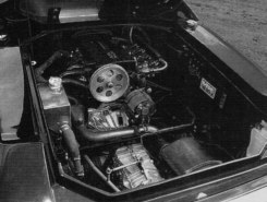 The Vauxhall engine sits neatly in the back and offers an optional luggage tray to sit over the gearbox. The 8" pulley is necessary to power the aircon.
